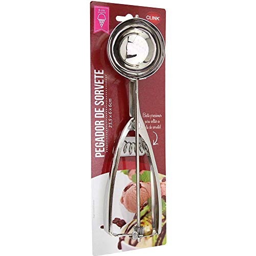 Pegador Concha de Sorvete Bola Colher em Inox C/Ejetor
