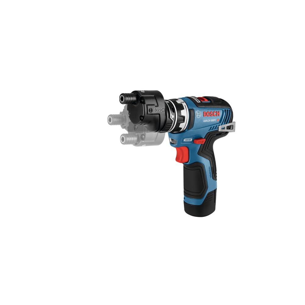 Bosch GSR12V-300FCB22 12V Max EC Brushless Flexiclick 5 en 1 Drill/Driver System with (2) 2.0 Ah Batteries