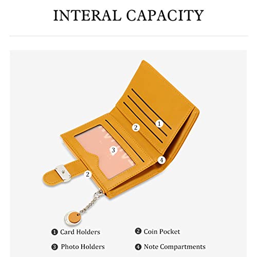 Women's Card Cases Women short wallet female cute purse Many Department Ladies Small Clutch Money bag Coin purse Card Holder Female slim wallet (Color : Black), Pink2