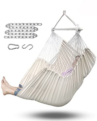 ADVOKAIR Hammock Chair Swing-XXL Large Hanging Hammock Chair-Max 500 Lbs-70in Hammock Swing- Roomy & Heavy Duty ADVOKAIR Hammock Chair Swing-XXL Large Hanging Hammock Chair-Max 500 Lbs-70in Hammock Swing- Roomy & Heavy Duty