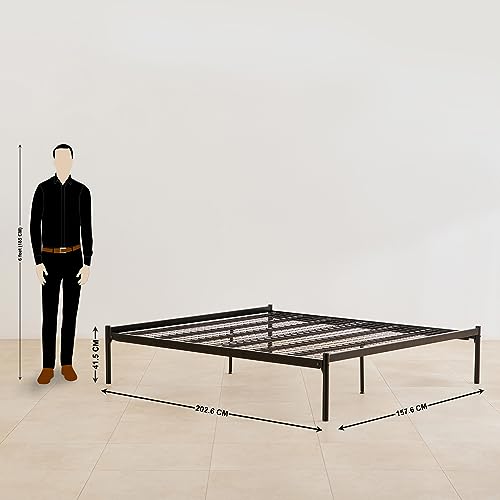Image of Home Centre Denis Mahogany Wood Queen Bed - Brown