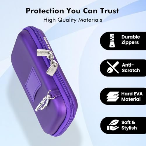 RIVACASE 9101 Hard Drive Carrying Case Storage Organizer Bag 2.5-inch EVA Carry Pouch Compatible with Western Digital WD Elements Seagate Passport Toshiba Power Bank USB Cable & Portable Hard Drives 3 41YjmSHdFtL