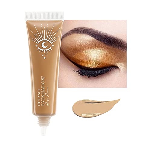 DE'LANCI Eyeshadow Primer Matt,Professional Makeup Eyeshadow Primer Waterproof Durable, No Wrinkle, Anti-Age Enhance Eye Color Lids (Brown)