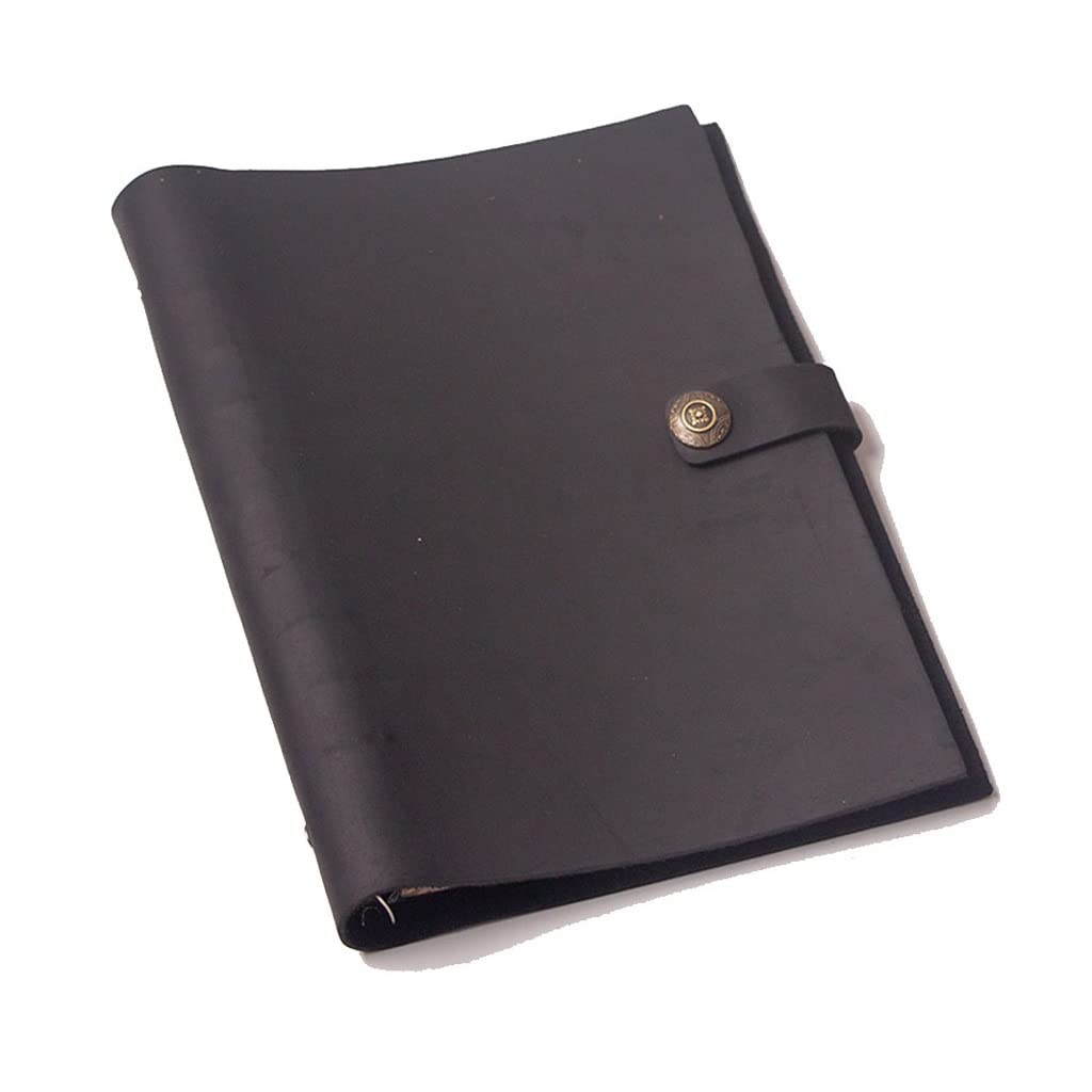 BmxauZ Taccuino in pelle formato A5 - Agenda personale in elegante grigio, nero e marrone per le tue avventure di viaggio e schizzi creativiAA5 16x23 cm