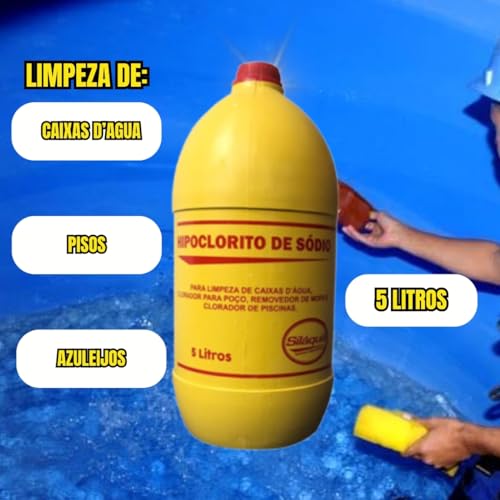 LAURINDOS, Hipoclorito de Sódio Galão de 5 Litros Limpeza Azuleijo