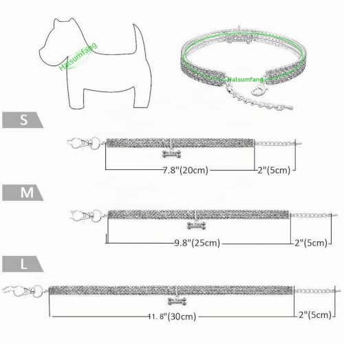 RayMinsino Haustierhalsband mit Diamanten, verstellbarer Kristalldiamant elastischer Herzklauenanhänger Hochzeitskatze und Hund kleiner Haustierhalskettenschmuck