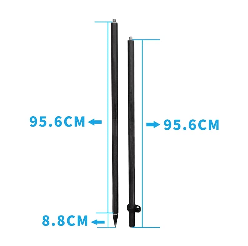 Varilla antena GPS Bastón para carbono 2m para topógrafos, medidas Varilla GNSS