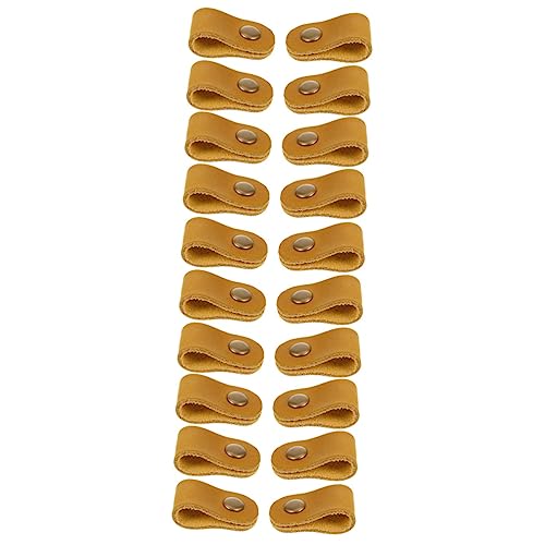 Angoily 20 Piezas Devanadera organizador cargadores office Sujetacables recogedor cables home cable clips eléctrico máquina bobinado aparato anticipo auricular Cuero Caballo