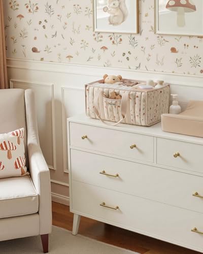 Blissful Diary Wickeltisch-Organizer, Wickelkorb für die Wickelstation, Stilvoller Wickelorganizer für Babybedarf… – Ansicht 5
