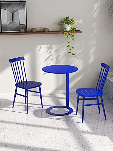 Mesa auxiliar en C elegante y moderna azul violeta con diseño de mostrador exclusivo