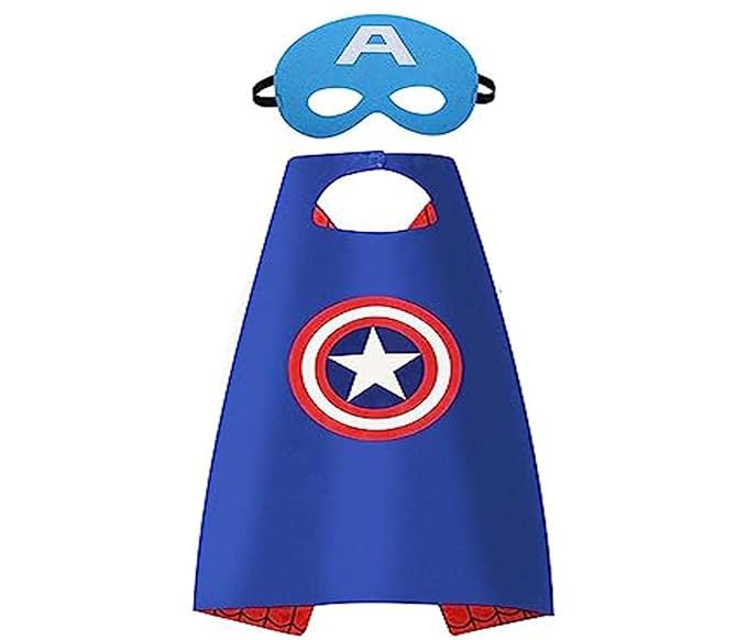 Chrisley Enterprises Superhero Captain America Cape And Felt Mask For Kids, (2-4 Years) - Multicolor (B0C9V2W9W2) Amazon Price History, Amazon Price Tracker
