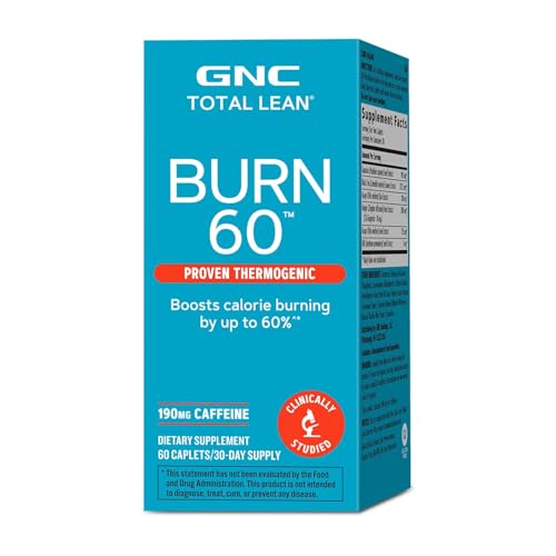 GNC Total Lean Burn 60, Clinically Proven Thermogenic Formula, 30 Servings