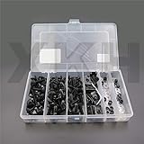 XKH- Motorcycle Fairing Bolts Screws Fasteners Kit Compatible with Kawasaki Ninja 250R 300 650 ZX10R Black [B00YB3Y2SS]