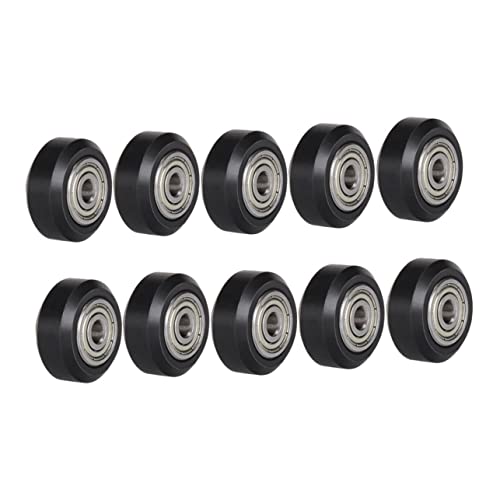 ULTECHNOVO 10 Pcs Plastic Pulley with Ball Bearings for 3d Printer Wear Resistant round Passive Wheel for Smooth Operati