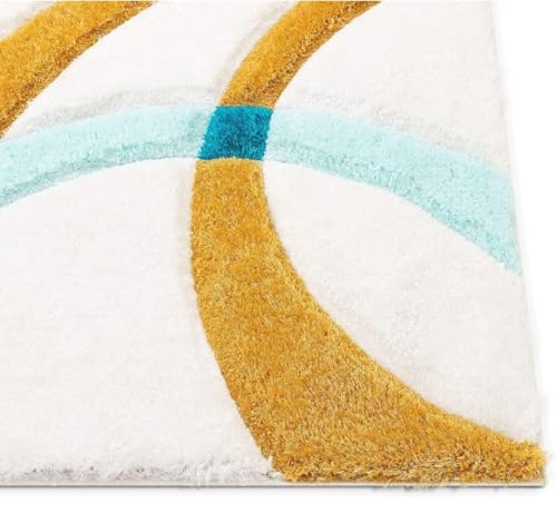 Image of Carpet for Hall | Carpet for Living Room |10X12 FEET Rugs for Bedroom | Carpet | Rug for Living Room | Carpet & Rugs for Home Decor | Carpet for Bedroom Floor (Multi White Yellow)