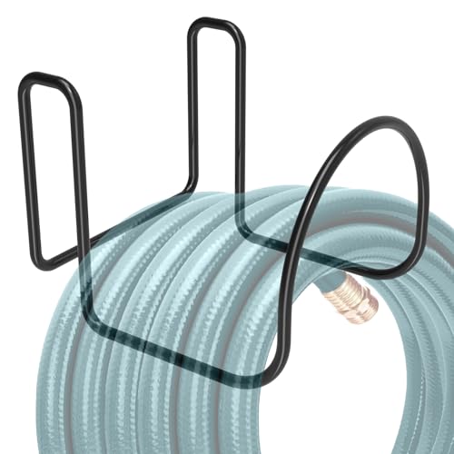 Support de tuyau d'arrosage rétractable et flexible avec fixation murale pour garage