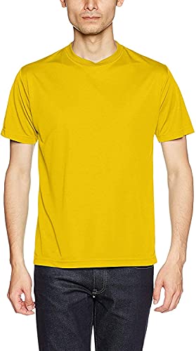 [ユナイテッドアスレ] フィットネス シャツ 4.7ozドライシルキ-タッチTシャツ メンズ カナリアイエロー 日本 XXXL (日本サイズ4L相当)