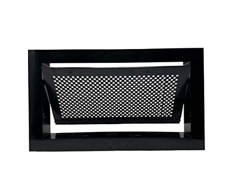 Freedom Flood Vent - Bi-Directional Flood Vent to Reduce Foundation Damage and Flood Risk FEMA Compliant ICC-ES Certified for 250 sq. ft. - Black Wall Mounted (16 Wide x 8 high x 2 deep)