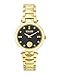 Versus Versace Covent Garden Petite Collection Luxury Womens Watch Timepieces with a Gold Bracelet and Case Featuring a Black Dial