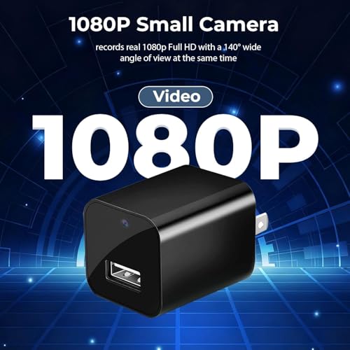 Image of BIGASUO Mini Hidden Camera 1080p Full HD Plug & Play Spy Cam Secret Camera for Home and Office Use Works While Charging Supports 256GB Security Surveillance (B88)