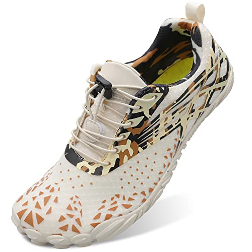 Image of L-RUN Barefoot Water Shoes Women Mens Aqua Sock Athletic Hiking Water Sports Shoes for Swim Beach Pool Sand Diving Walking