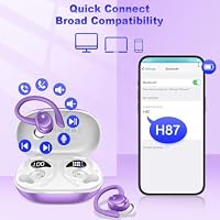 Bluetooth 5.4 Kopfhörer Sport, 2026 Neu 6D Stereo In Ear Kopfhörer Kabellos Bluetooth mit 4 ENC Mic/50H Noise Cancelling Ear buds, Over-Ear Sportkopfhörer mit Ohrhaken, IP7 Wasserdicht Ohrhörer – Ansicht 6