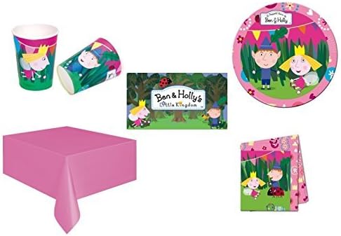 Ben and holly's Little Kingdom Essential Birthday Party Kit *SMALL AMOUNT OF SPANISH WRITING ON ITEMS* (Party for 16)