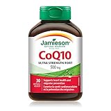 Jamieson CoQ10 500 mg, Coenzyme Q10, Ultra Strength, Supports Heart Health, and Helps Prevent Migraines. Non-GMO, Gluten-Free, 30 Softgels, Proudly Canadian
