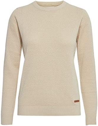 OXMO OXSarah Damestrui, fijn gebreid, met ronde hals-uitsparing en ribboordjes, 100% katoen, regular fit, XL