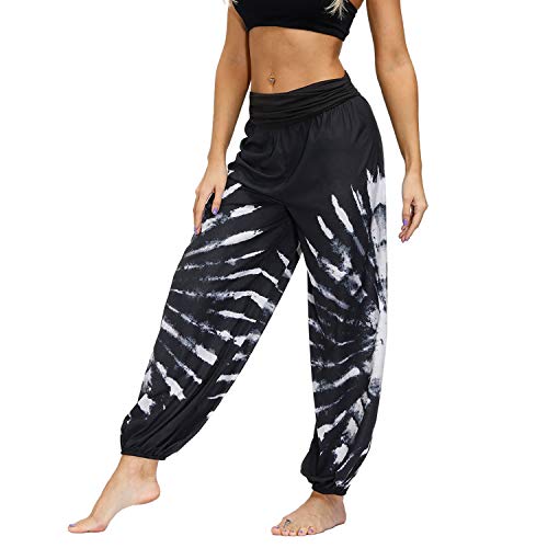 Lu's Chic Women's Thai Harem Pants Bohemian Yoga Pants Loose Indian Summer Boho Hippie Pants Style3 Medium #TOP2