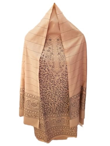 Image of Womens designer woolen suit for women with salwar and kashmiri shawl winter wear kani unstitched fabric set, stylish kurta pant set woollen dress material for women by pure pashmina wooltex