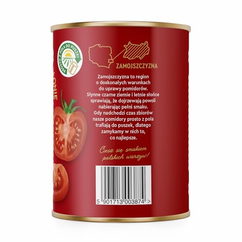 DAWTONA Pomidory krojone w puszce 12 x 400g - Bez konserwantów - Drobne kawałki w soku pomidorowym - Idealne do pizzy, makaronów i sosów