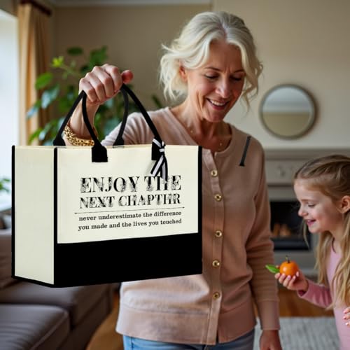 Image of FORBIDDEN PAPER Retirement Gifts for Women Retirement Decorations Travel Gift Lake House Gifts BeachTote Bag