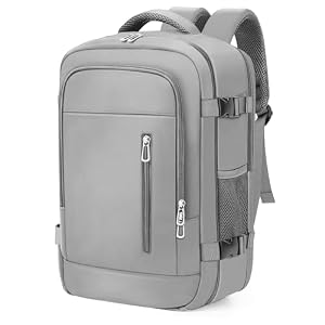 OTAHGK Cabin Bags 40×30×20 for Ryanair Underseat Carry-ons Travel Backpack Hand Luggage Bag Cabin Size 24L Flight Rucksack Casual Daypack School Office Work Backpack Fit 14 Inch Laptop-Grey