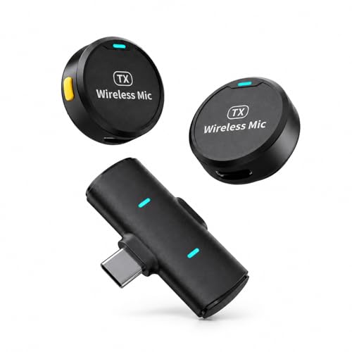 Image of EMBOX Omnidirectional Mic for YouTube | Plug & Play Wireless Mic Set 30m Range | Microphone for Video Recording DSP Noise Cancellation Collar Mike LED Type C for Vlogging, Podcast