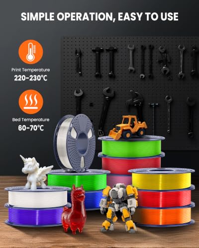 Image of TECBEARS PETG Filament 1.75, 2kg Bundle, Multi T2506