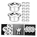 Cabilock 4pcs Carbon Steel Roller Bearing Caster Ball Transfer Wheels for Furniture and Industrial Use Smooth Swivel Movement Heavy Load Capacity