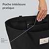 Emma Jonasson Sac en toile de jute avec fermeture éclair et poche intérieure - Sac de courses élégant pour femme - Sac de courses avec longue poignée - Sac parfait comme sac fourre-tout, sac en tissu, #1