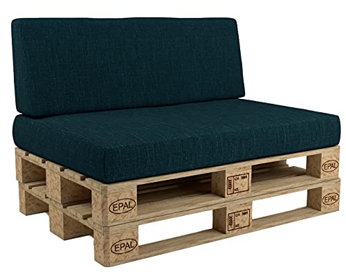 POKAR Palettenkissen Palettenauflagen mit abnehmbarem Bezug Palettenmöbel Palettensofa 2er Set:...