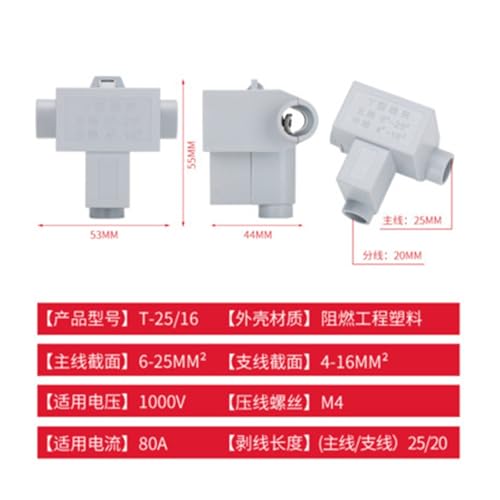 Conector de terminal de derivación para acometidas de 1 kV con terminal tipo T JXT2 2
