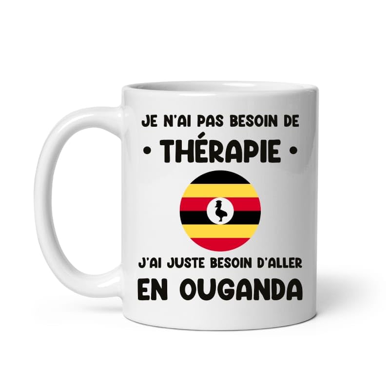 MugSmile Mug Ouganda thérapie drôle vacances départ voyage Tasse Ouganda