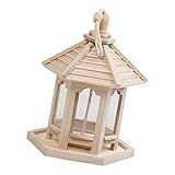 ぶら下がっている木製の鳥の餌箱の庭の装飾21x26cm