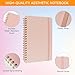 DMSVK 4 PCS Small Spiral Notebook 5x7, Spiral Journal Notebook, Notebooks for Work, Note Taking, School, Small Notebooks 5x7 with Strap, Cute Notebooks for Women 50 Sheets