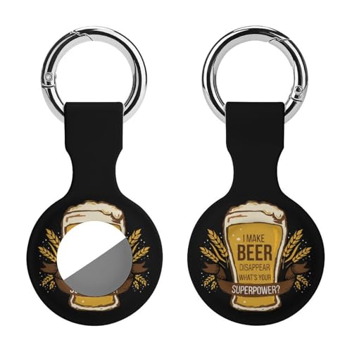 AirTag �P�[�X �G�A�^�O�L�[�z���_�[ I Make Beer �X�[�p�[�p���[ �r�[�� �G�A�^�O�J�o�[ ���^ �y�� �ϏՌ� �����h�~ �ϋv�� �g�ѕ֗� �����h�~ �q����p�̃��P�[�^�[ GPS�y�b�g�g���b�J�[