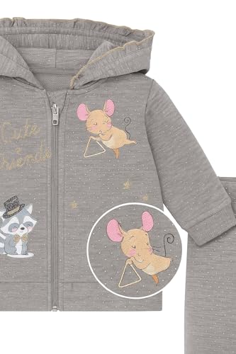 Generico Mayoral Baby-Overall für Mädchen, Winter, 6-24 Monate, 2-teiliges Set mit weichem Sweatshirt und warmer Hose – Babykleidung für Mädchen Herbst/Winter, grau, 80