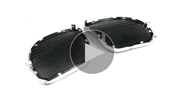 Kuryakyn Motorcycle Tri-Line Speaker Grills, Fit Road Glide Models Black Ku 7379