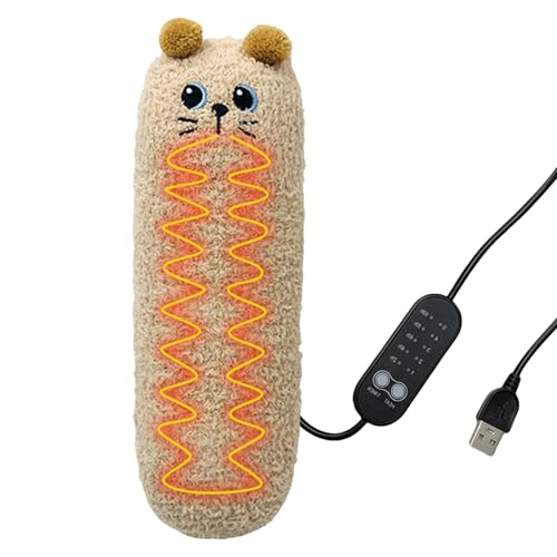 Almohadilla de calefacción para calambres menstruales - almohada animal esponjosa de felpa, cojín de | Almohadilla térmica portátil con diseño cómodo, ideal para
