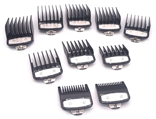 Kit 10 Pentes Especiais Degrade Com Clip Trava De Metal Para Maquina de Corte Para Maquina