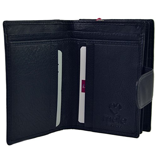 Cartera para Mujer Compacta de Piel con Etiqueta