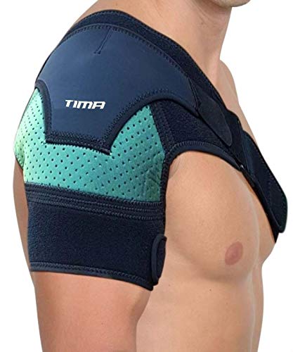 Image of TIMA Shoulder Brace for Women & Men - Pain Relief for Torn Rotator Cuff, Support and Compression - Sleeve Wrap for Shoulder Stability and Recovery - Fits Left and Right Arm